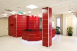 ufficio reception stile modeno con frontale laccato, design fc arredamenti