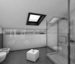 bagno stile moderno con mobili laccati ed in rovere verniciato, design fc arredamenti