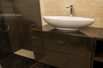 bagno stile moderno con mobile laccato, design fc arredamenti