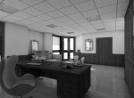 ufficio stile classico con armadiature boiserie e scrivania in noce verniciato, design fc arredamenti